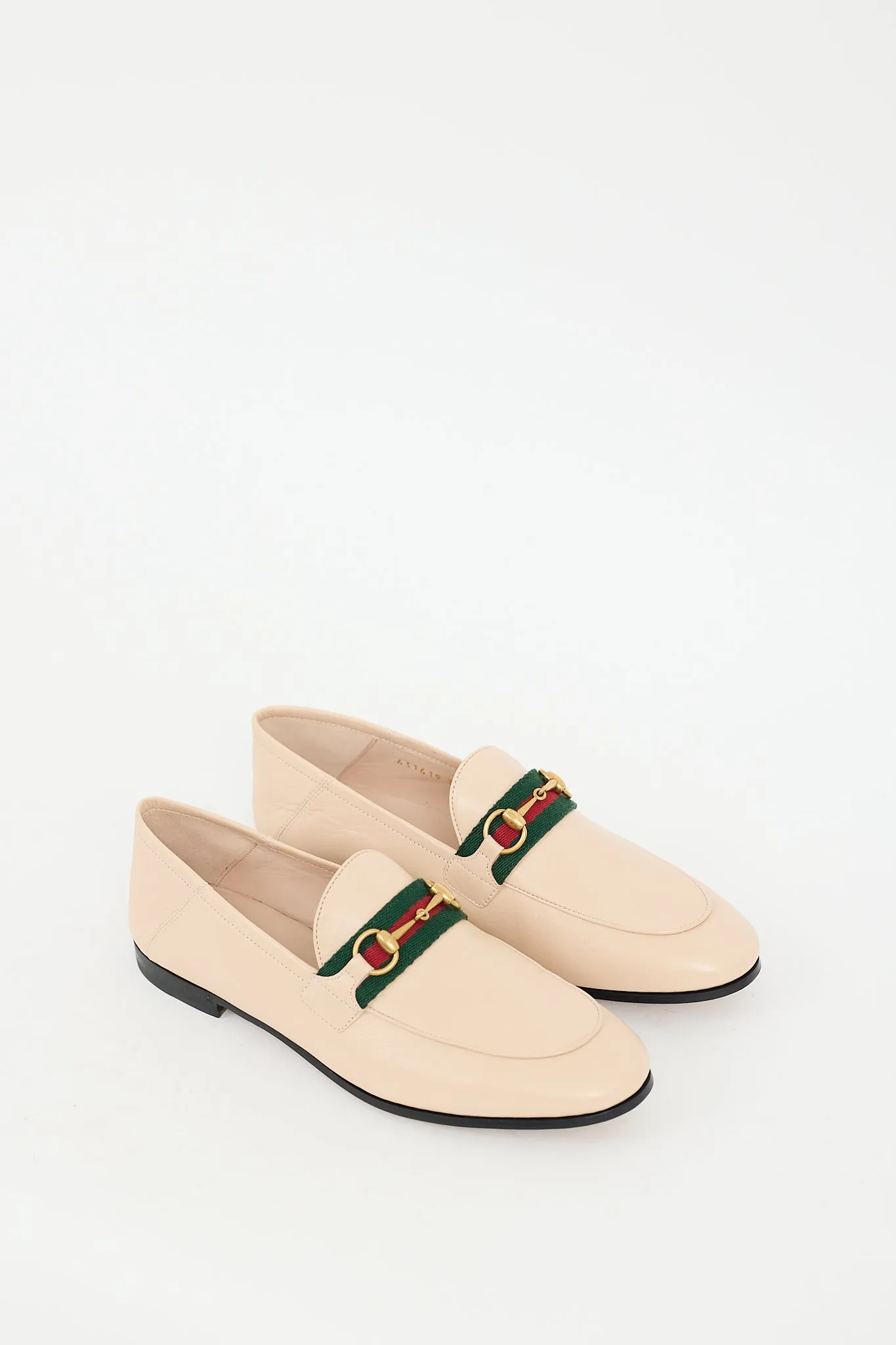 Beige Leather Web Convertible Loafer