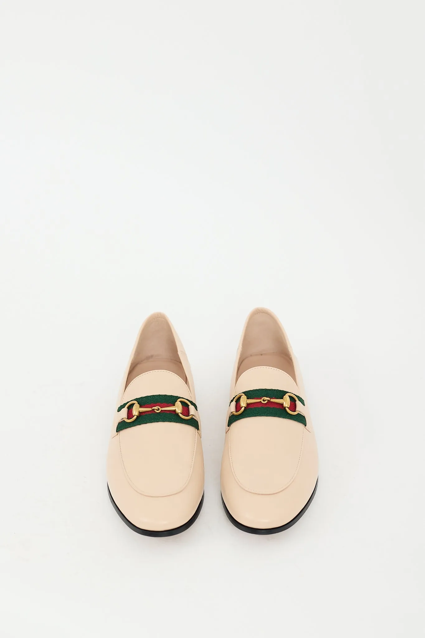 Beige Leather Web Convertible Loafer