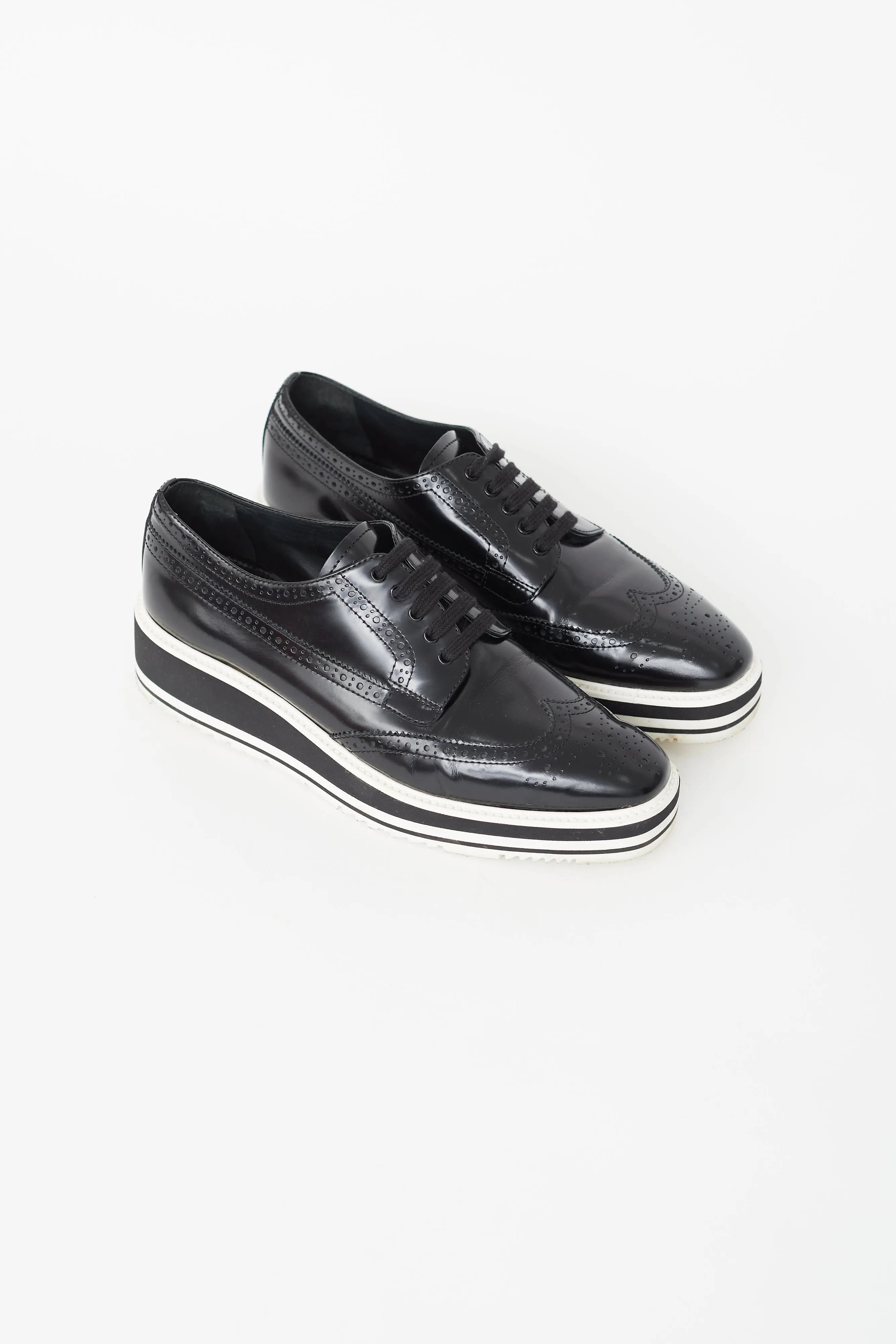 Black Platform Brogue