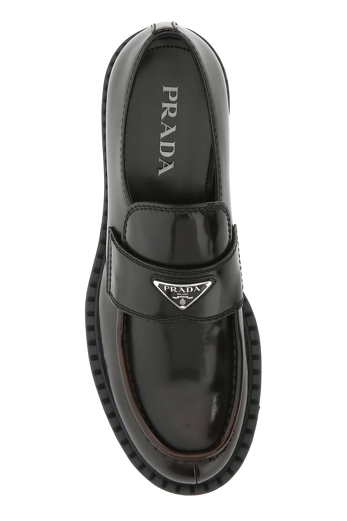 Dark brown leather loafers