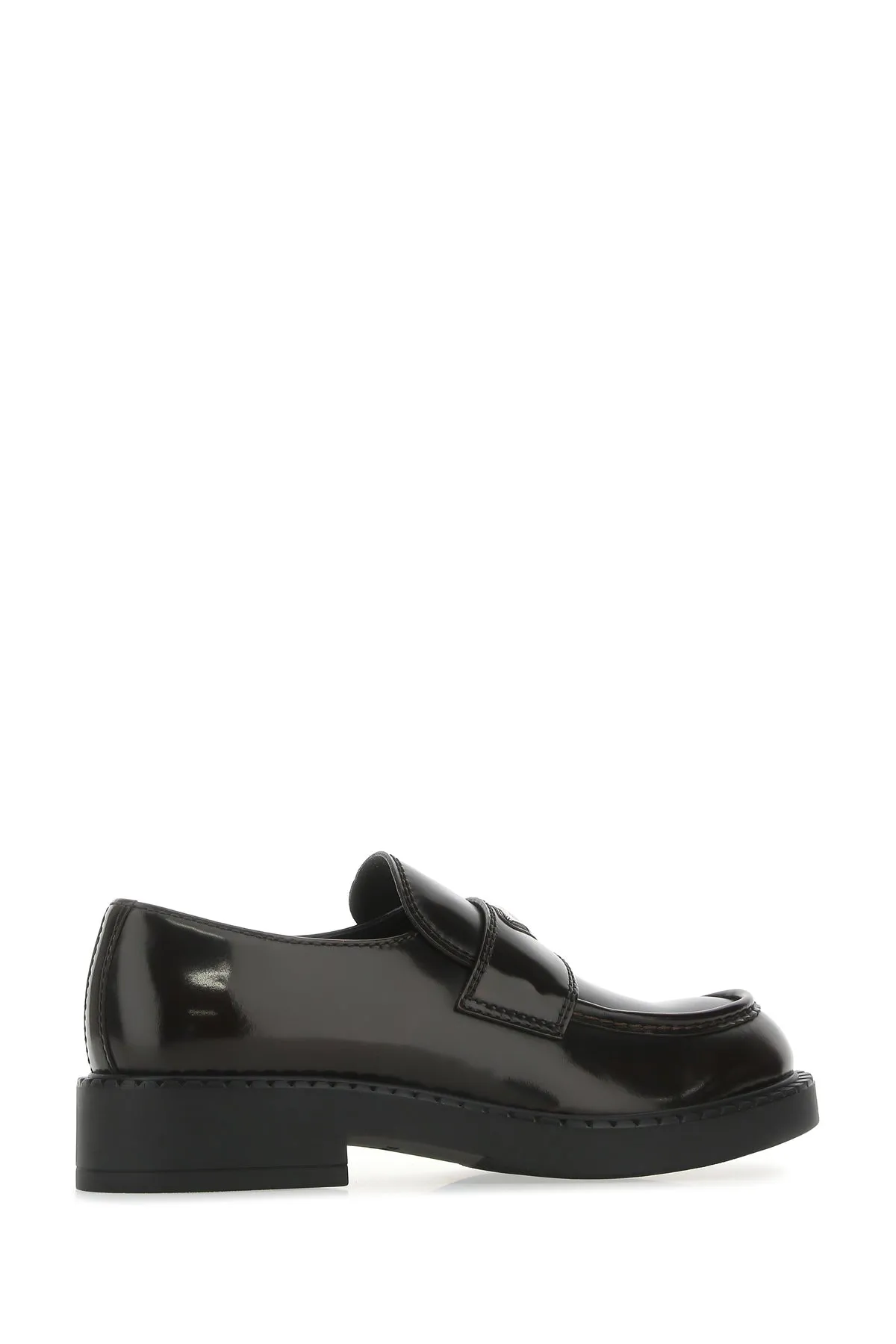 Dark brown leather loafers