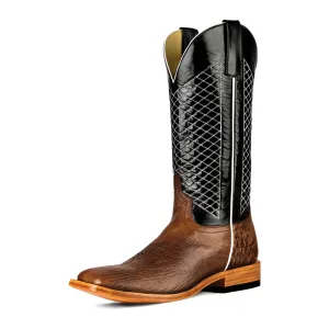 Men's Top Hand Kango Tobacco Smooth Ostrich with Black Glove Top HP8009